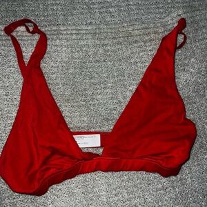 lululemon athletica Red Bra with Triangular Cups and Thin Straps